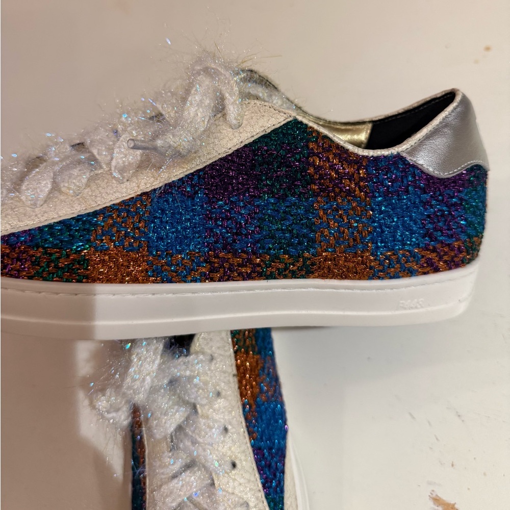 P448 Sneaker new NEWin BOX 37 plaid metallic